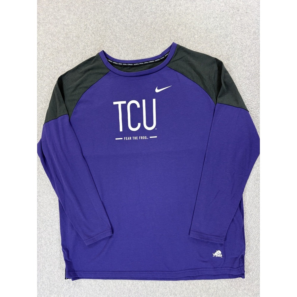 TCU Horned Frogs Nike Campus Athletic Shirt (Men's XL) Purple